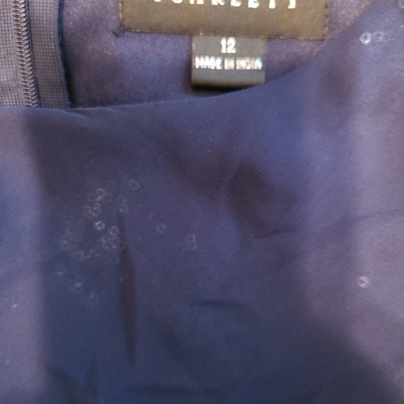 Scarlett Navy Blue Sequined Cold Shoulder Cocktail/Evening Dress, Sz 12, NWT - Picture 8 of 8